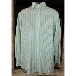 Polo By Ralph Lauren Regent Classic Fit Striped Mens Dress Shirt 16/35 XL
